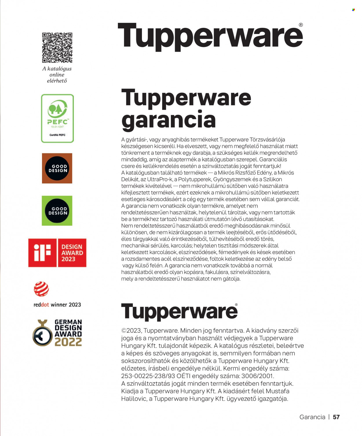 Tupperware akciós újság érvényes: . 57. oldal