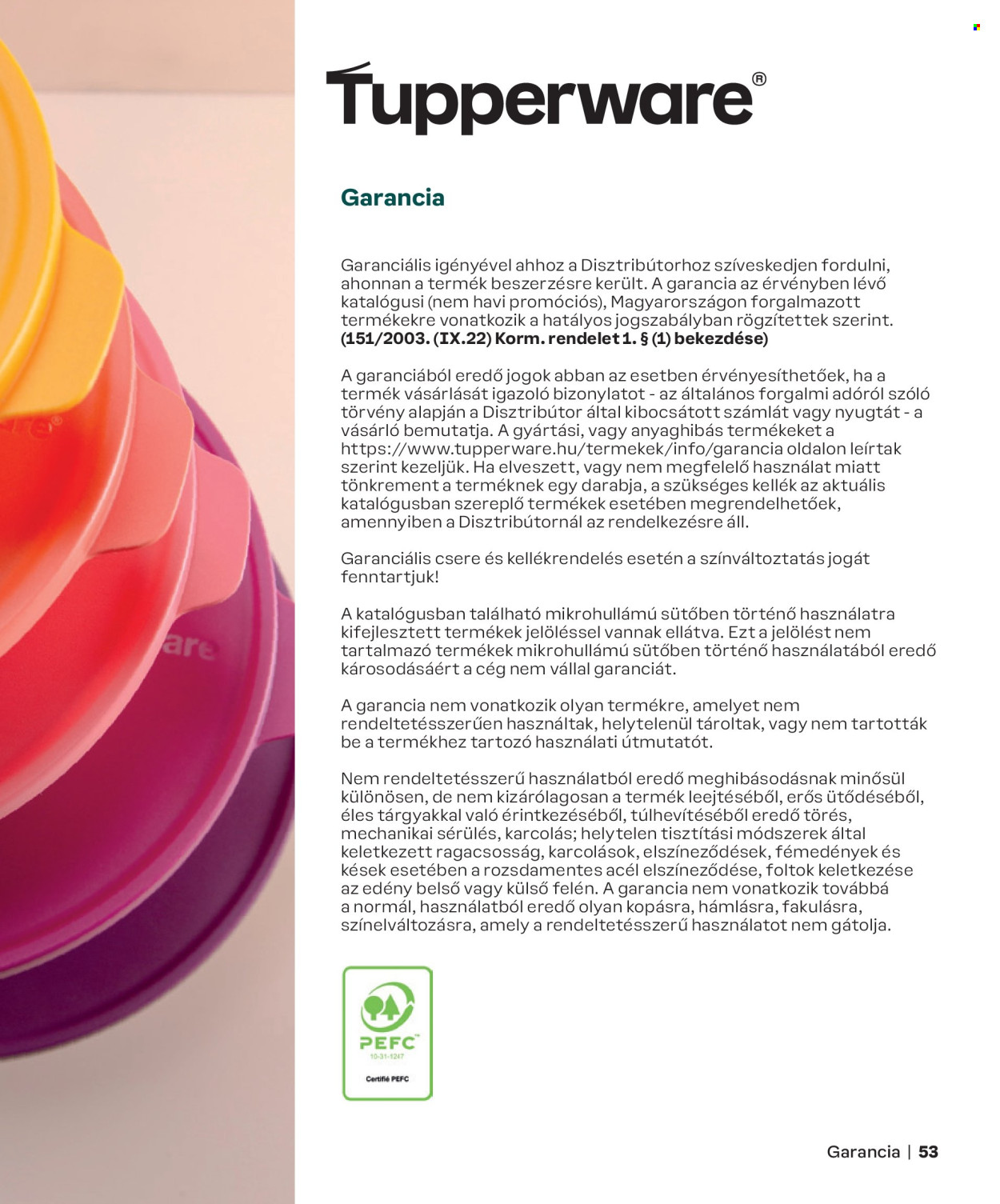 Tupperware akciós újság érvényes: . 53. oldal