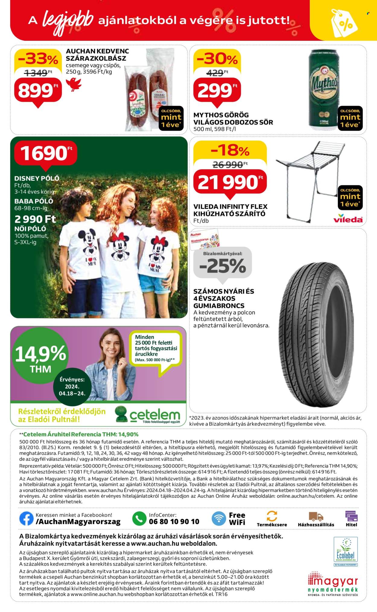 Auchan akciós újság érvényes:  - 2024.04.18 - 2024.04.24. 40. oldal