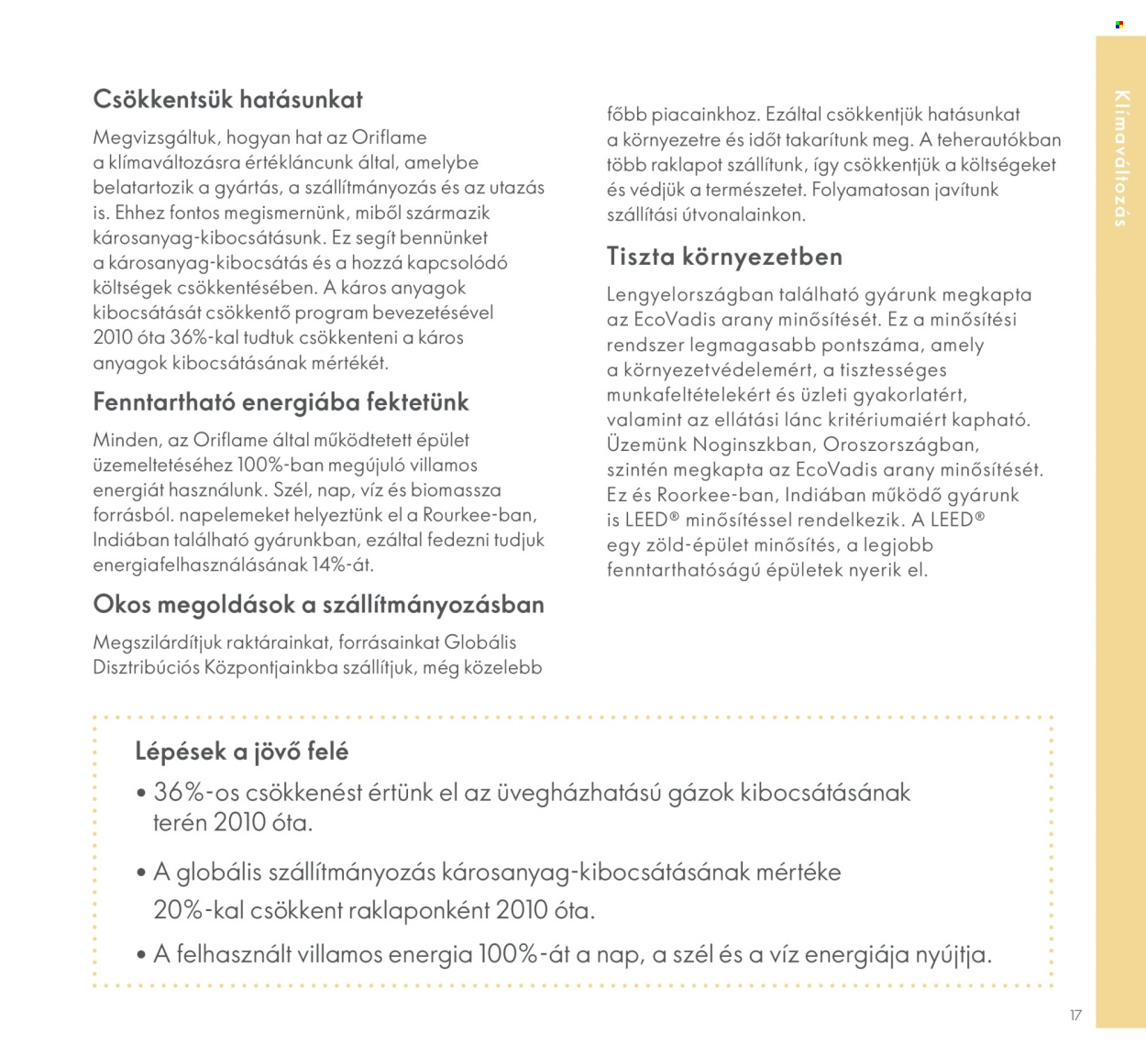 Oriflame akciós újság érvényes: . 17. oldal Oldal 17