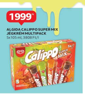 ALGIDA CALIPPO SUPER MIX JÉGKRÉM MULTIPACK