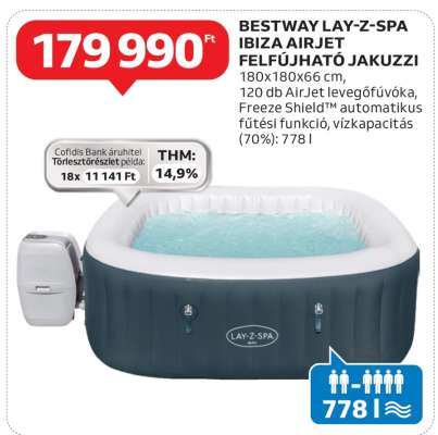 BESTWAY LAY-Z-SPA IBIZA AIRJET FELFÚJHATÓ JAKUZZI