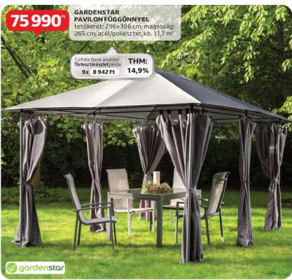 GARDENSTAR PAVILON FÜGGÖNNYEL