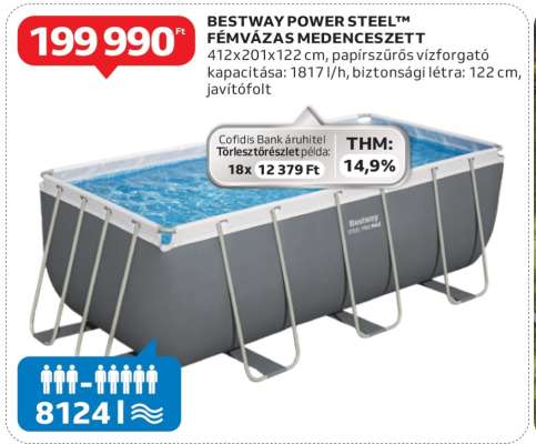 BESTWAY POWER STEEL™ FÉMVÁZAS MEDENCESZETT