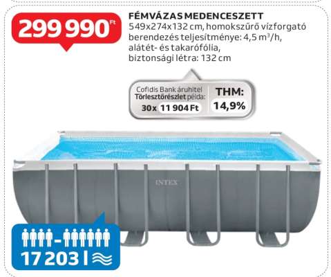 Fémvázas Medenceszett
