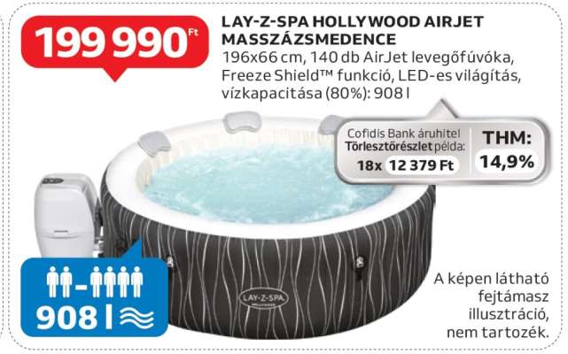 LAY-Z-SPA HOLLYWOOD AIRJET MASSZÁZSMEDENCE