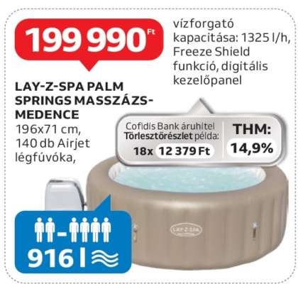 LAY-Z-SPA PALM SPRINGS MASSZÁZS-MEDENCE