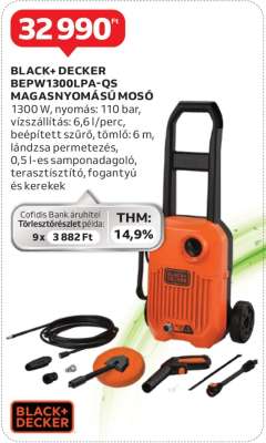 BLACK+DECKER BEPW1300LPA-QS Magasnyomású Mosó