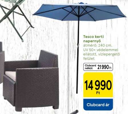 Tesco kerti napernyő