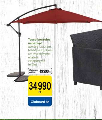 Tesco konzolos napernyő