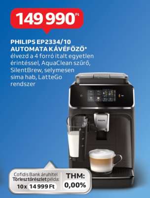 PHILIPS EP2334/10 AUTOMATA KÁVÉFŐZŐ