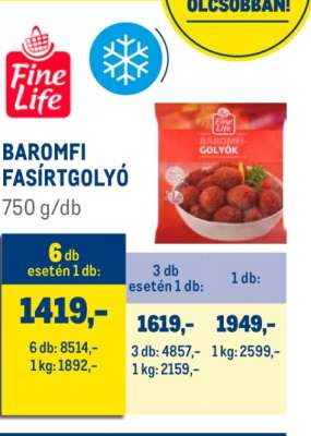 Fine Life Baromfi Fasírtgolyó