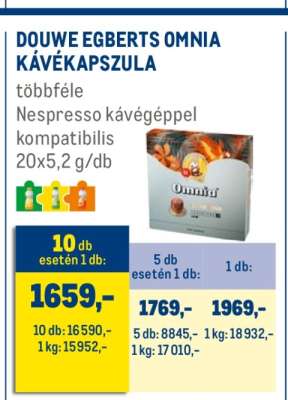Douwe Egberts Omnia kávékapszula