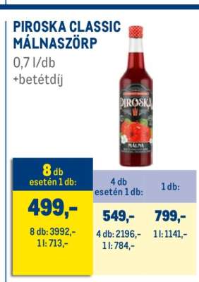 PIROSKA CLASSIC MÁLNASZÖRP