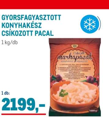 Gyorsfagyasztott konyhakész csíkozott pacal