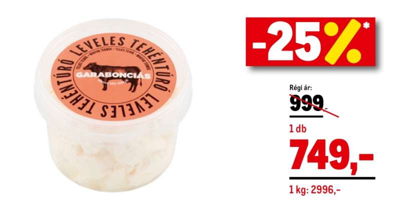 Garabonciás Leveles Tehéntúró