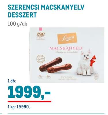 SZERENCSI MACSKANYELV DESSZERT