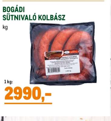 BOGÁDI SÜTNIVALÓ KOLBÁSZ