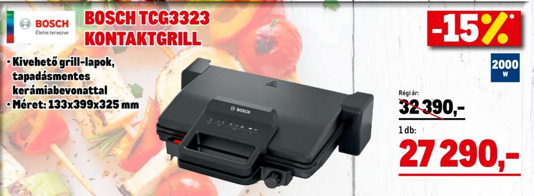 BOSCH TCG3323 Kontaktgrill