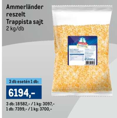 Ammerländer reszelt Trappista sajt