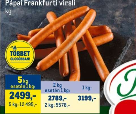 Pápai frankfurti virsli