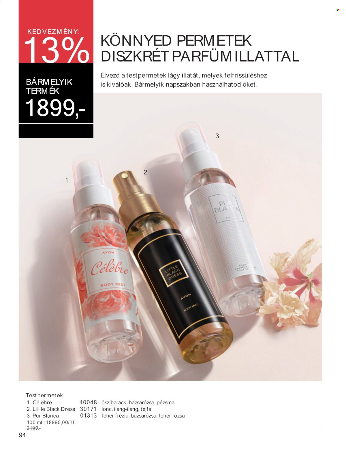 Avon akciós újság érvényes:  - 2025.05.01 - 2025.05.31. 94. oldal