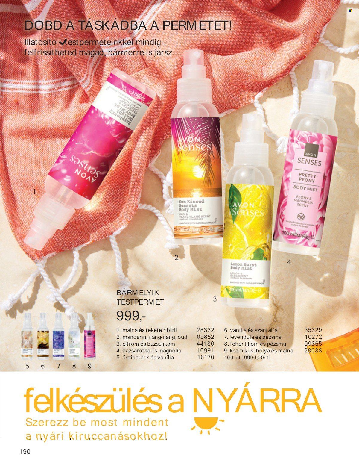 Avon akciós újság érvényes:  - 2025.05.01 - 2025.05.31. 190. oldal