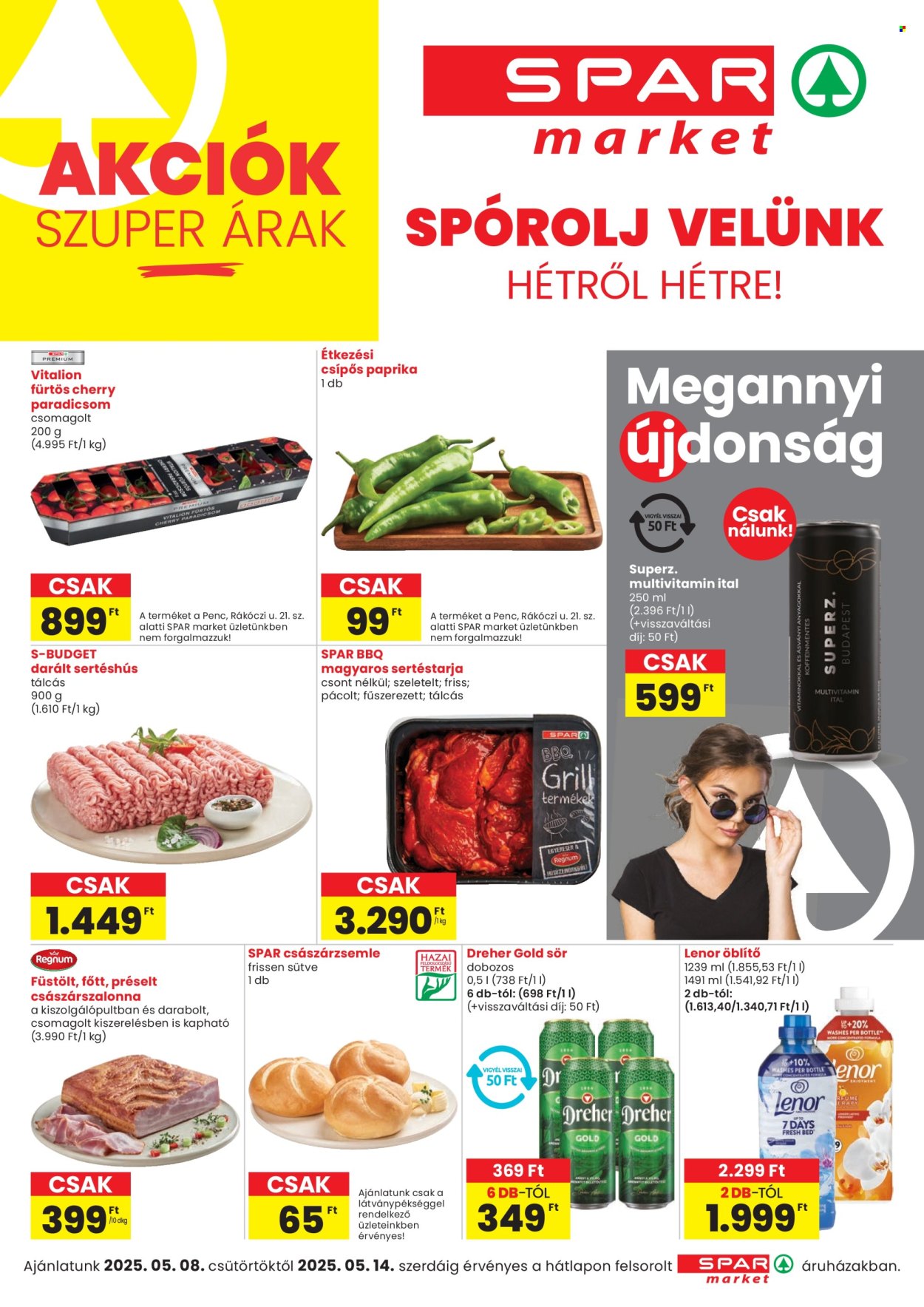 SPAR market akciós újság érvényes:  - 2025.05.08 - 2025.05.14. 1. oldal