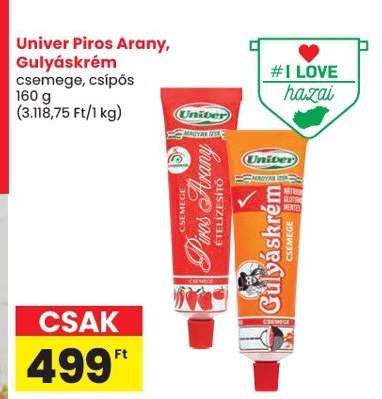Univer Piros Arany, Gulyáskrém