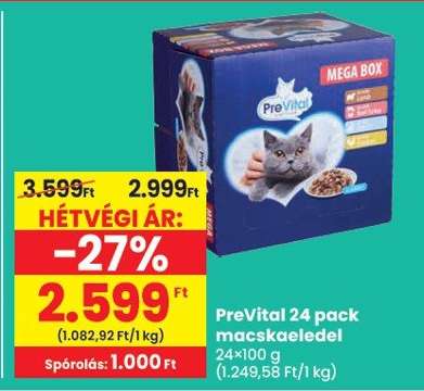 PreVital 24 pack macskaeledel