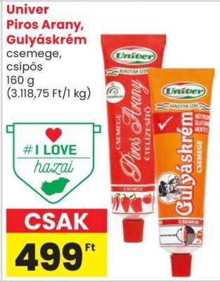 Univer Piros Arany, Gulyáskrém