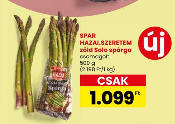 SPAR HAZAI.SZERETEM zöld Solo spárga