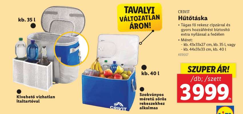 CRIVIT Hűtőtáska