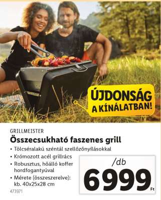 Összecsukható faszenes grill