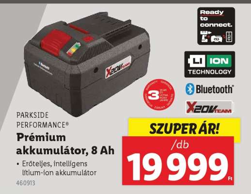 PARKSIDE PERFORMANCE Prémium akkumulátor, 8 Ah