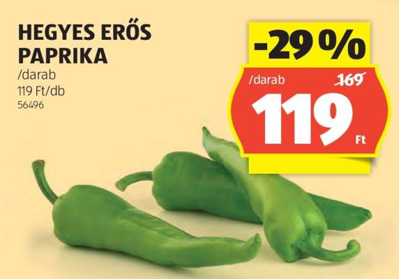 Hegyes erős paprika