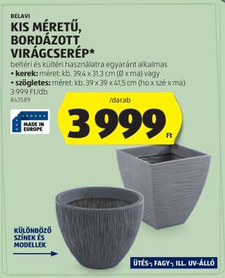 BELAVI Kis méretű, bordázott virágcserép