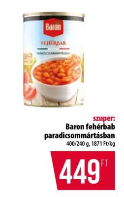 Baron fehérbab paradicsommártásban