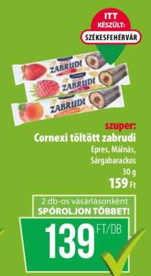 Cornexi töltött zabrudi
