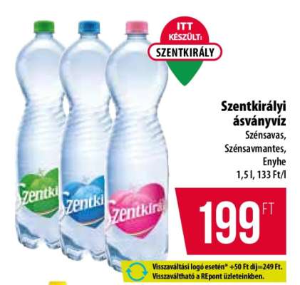 SZENTKIRÁLYI Ásványvíz