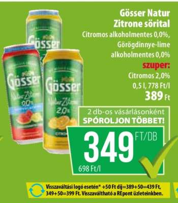 Gösser Natur Zitrone sörital