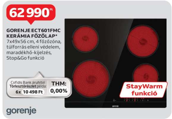 GORENJE ECT601FMC KERÁMIA FŐZŐLAP