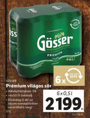 GÖSSER Prémium világos sör
