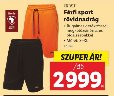 CRIVIT Férfi sport rövidnadrág