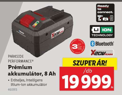 PARKSIDE PERFORMANCE® Prémium akkumulátor, 8 Ah