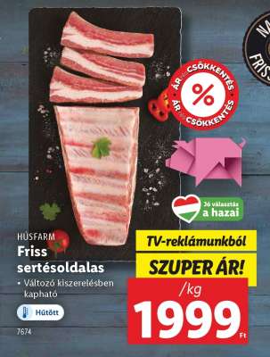 Friss sertésoldalas