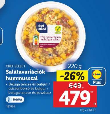 CHEF SELECT Salátavariációk hummusszal