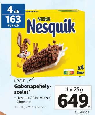 Nestlé gabonapehely-szelet