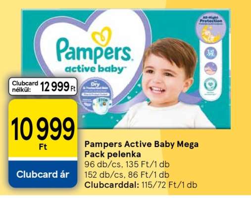 Pampers Active Baby Mega Pack pelenka