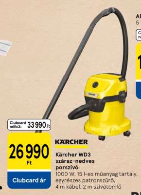 Kärcher WD3 száraz-nedves porszívó